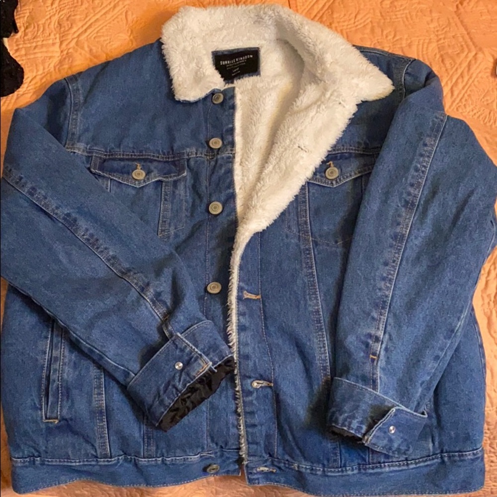 Fuzzy Jean Jacket - image 1